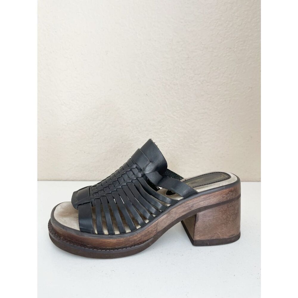 90’s Ellemenno chunky heel grunge woven huarache, fisherman, gladiator sandals